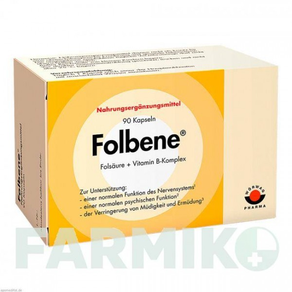 ФОЛБЕН (FOLBENE) капсулы 90 шт - Активные вещества WORWAG PHARMA