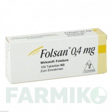 ФОЛСАН (FOLSAN) 0,4 мг таблетки 100 шт - Фолиевая кислота TEOFARMA