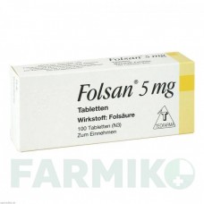ФОЛСАН (FOLSAN) 5 мг таблетки 100 шт - Фолиевая кислота TEOFARMA