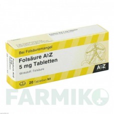 ФОЛСАУР (FOLSAURE) 5 мг таблетки 20 шт - Фолиевая кислота ABZ PHARMA