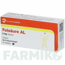 ФОЛСАУР (FOLSAURE) 5 мг таблетки 50 шт - Фолиевая кислота ALIUD PHARMA