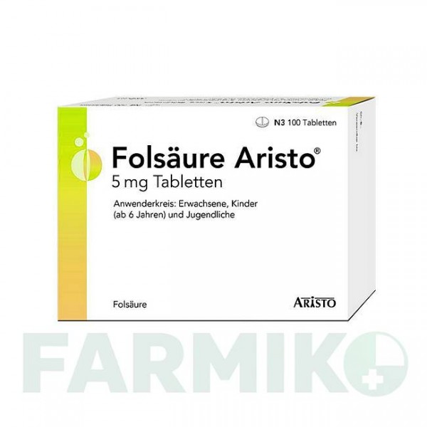 ФОЛСАУР (FOLSAURE) 5 мг таблетки 100 шт - Фолиевая кислота ARISTO PHARMA