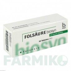 ФОЛСАУР (FOLSAURE) 5 мг таблетки 50 шт - Фолиевая кислота BIOSYN
