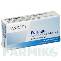 ФОЛСАУР (FOLSAURE) 5 мг таблетки 20 шт - Фолієва кислота SANAVITA PHARMACEUTICALS