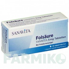 ФОЛСАУР (FOLSAURE) 5 мг таблетки 50 шт - Фолієва кислота SANAVITA PHARMACEUTICALS