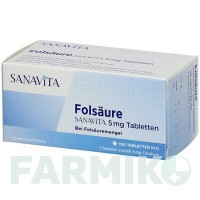 ФОЛСАУР (FOLSAURE) 5 мг таблетки 100 шт - Фолієва кислота SANAVITA PHARMACEUTICALS