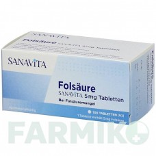 ФОЛСАУР (FOLSAURE) 5 мг таблетки 100 шт - Фолієва кислота SANAVITA PHARMACEUTICALS