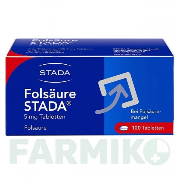 ФОЛСАУР (FOLSAURE) 5 мг таблетки 100 шт - Фолієва кислота STADA