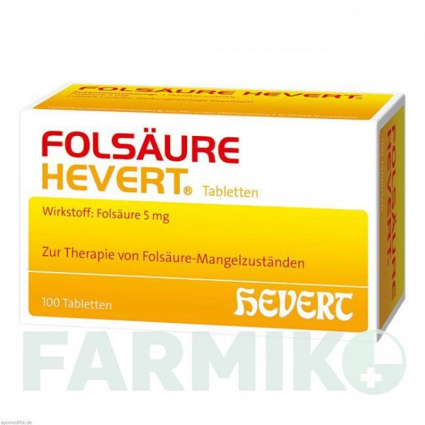 ФОЛСАУР (FOLSAURE) таблетки 100 шт - Фолиевая кислота HEVERT
