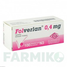 ФОЛВЕРЛАН (FOLVERLAN) 0,4 мг таблетки 100 шт - Фолиевая кислота VERLA-PHARM