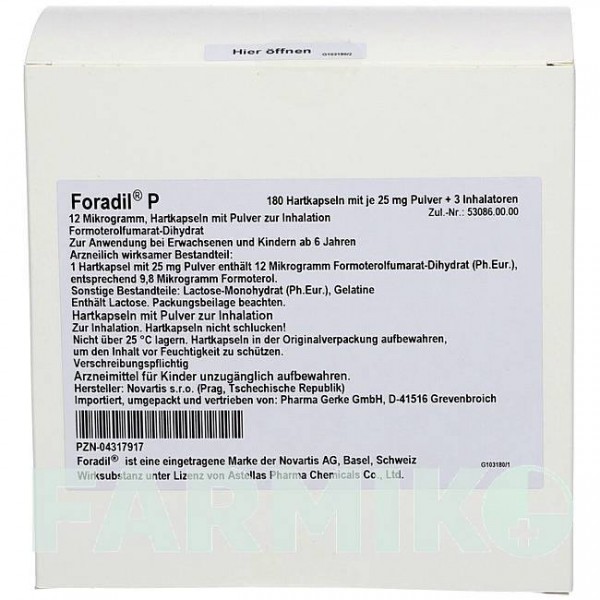 ФОРАДИЛ (FORADIL) капсулы 3x60 шт - Формотерол PHARMA GERKE