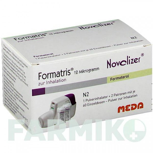 ФОРМАТРИС (FORMATRIS) 12 мкг 2 х 60 доз порошок 2 шт - Формотерол MEDA PHARMA