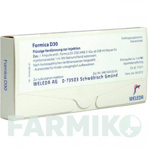 ФОРМИКА (FORMICA) D 30 ампулы 8x1 мл - Гомеопатия WELEDA