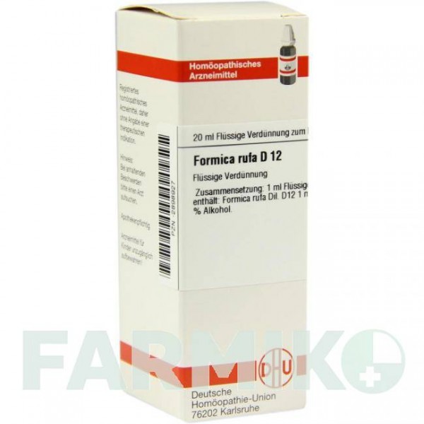 ФОРМИКА РУФА (FORMICA RUFA) D 12 раствор 20 мл - Гомеопатия DHU