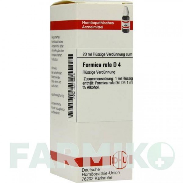 ФОРМИКА РУФА (FORMICA RUFA) D 4 раствор 20 мл - Гомеопатия DHU
