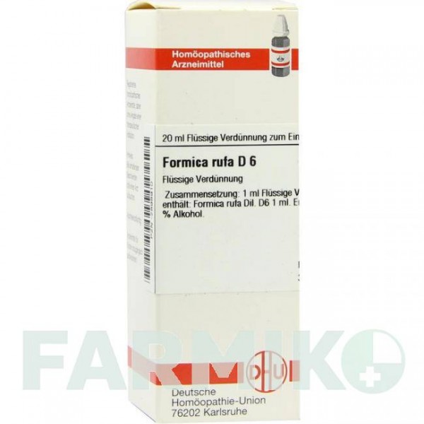 ФОРМИКА РУФА (FORMICA RUFA) D 6 раствор 20 мл - Гомеопатия DHU