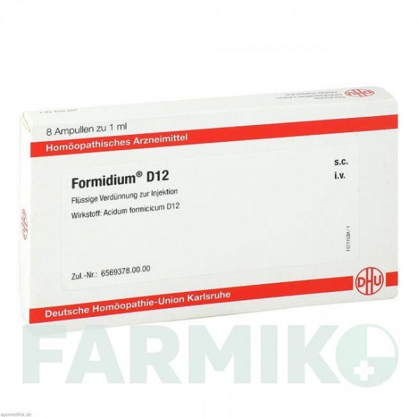 ФОРМИДИУМ (FORMIDIUM) D 12 ампулы 8x1 мл - Гомеопатия DHU