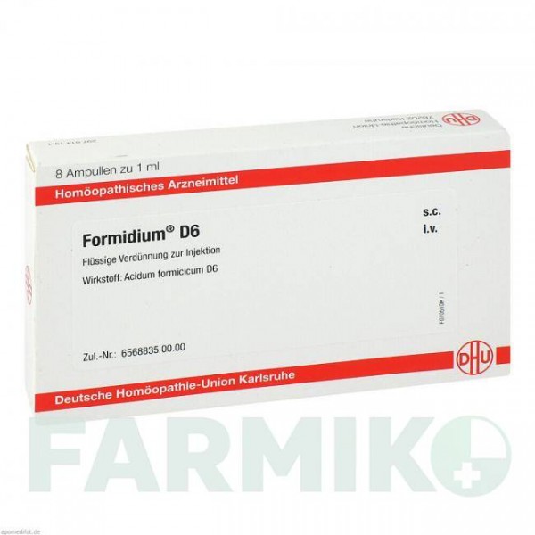ФОРМИДИУМ (FORMIDIUM) D 6 ампулы 8x1 мл - Гомеопатия DHU