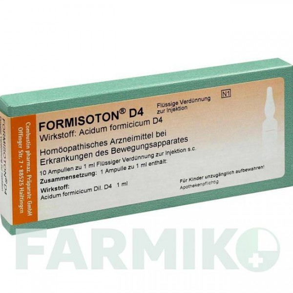 ФОРМИСОТОН (FORMISOTON) D 4 ампулы 10x1 мл - Гомеопатия COMBUSTIN