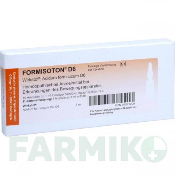 ФОРМИСОТОН (FORMISOTON) D 6 ампулы 10x1 мл - Гомеопатия COMBUSTIN