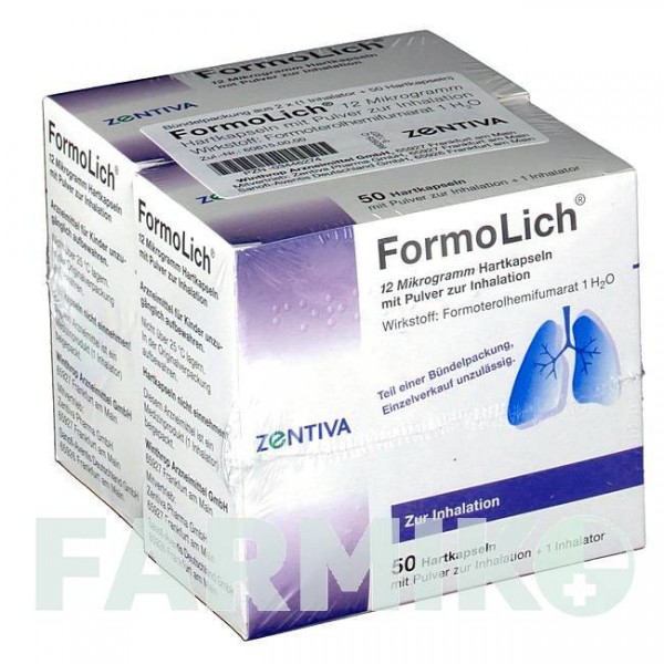 ФОРМОЛІХ (FORMOLICH) 12 мкг капсули 2x50 шт - Формотерол ZENTIVA