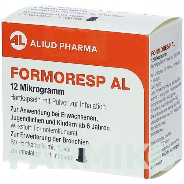 ФОРМОРЕСП (FORMORESP) 12 мкг капсули 60 шт - Формотерол ALIUD PHARMA