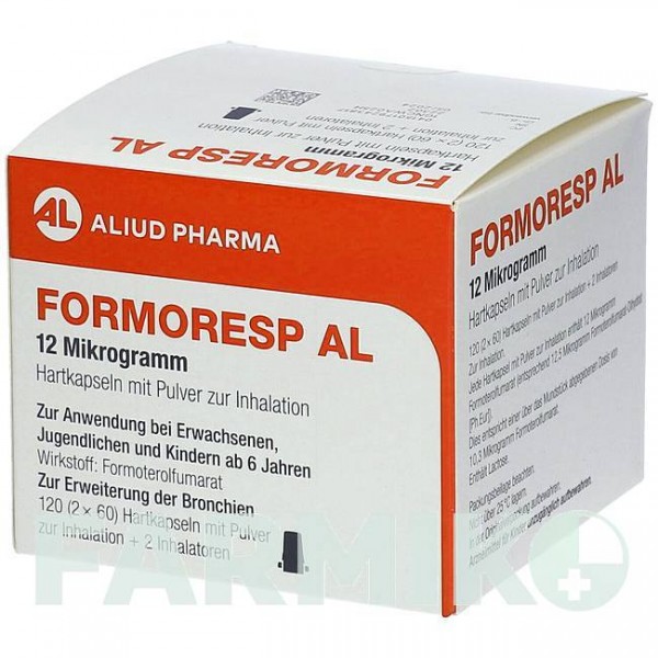 ФОРМОРЕСП (FORMORESP) 12 мкг капсули 2x60 шт - Формотерол ALIUD PHARMA