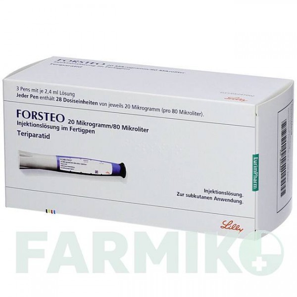 ФОРСТЕО (FORSTEO) 20 мкг/80 мкл раствор 1 шт - Терипаратид EURIMPHARM