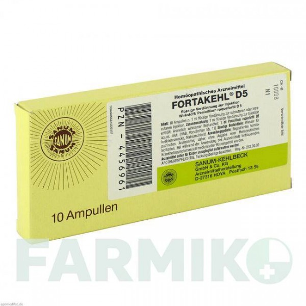 ФОРТАКЕЛЬ (FORTAKEHL) D 5 ампулы 10x1 мл - Гомеопатия SANUM-KEHLBECK