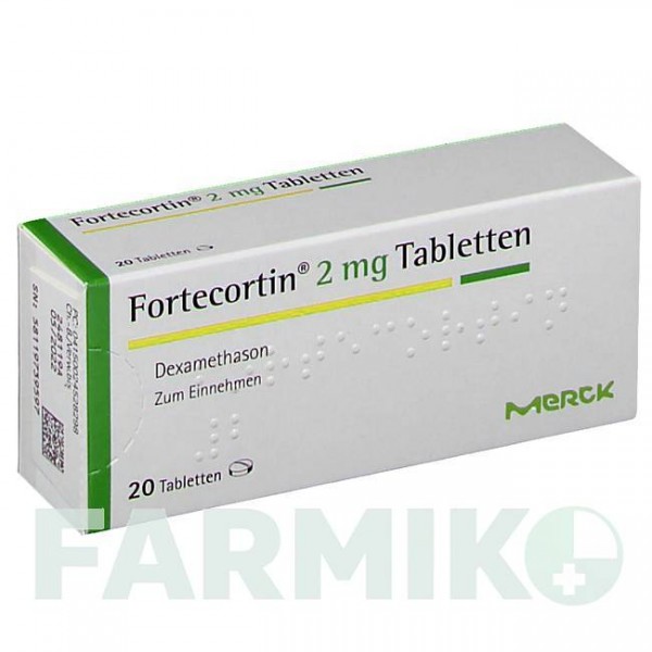 ФОРТЕКОРТИН (FORTECORTIN) 2 мг таблетки 20 шт - Дексаметазон MERCK HEALTHCARE