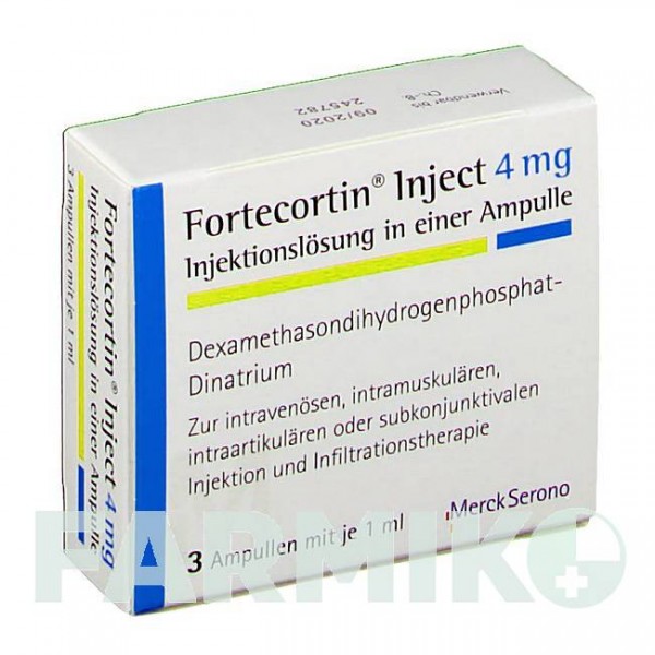 ФОРТЕКОРТИН (FORTECORTIN) 4 мг ампулы 3 шт - Дексаметазон MERCK HEALTHCARE