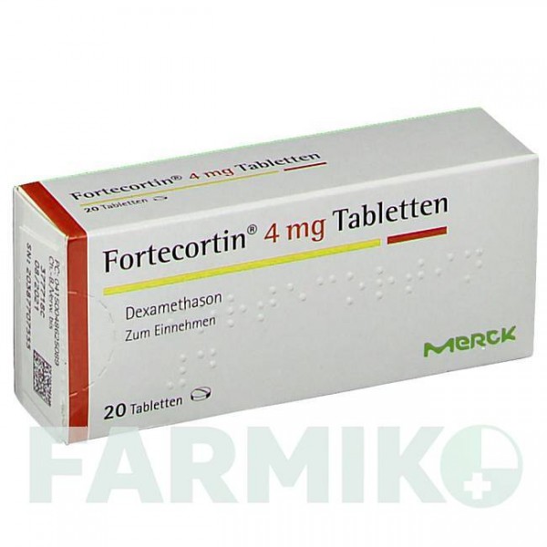ФОРТЕКОРТИН (FORTECORTIN) 4 мг таблетки 20 шт - Дексаметазон MERCK HEALTHCARE
