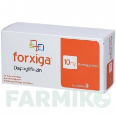 ФОРКСІГА (FORXIGA) 10 мг таблетки 98 шт - Дапагліфлозин AXICORP PHARMA
