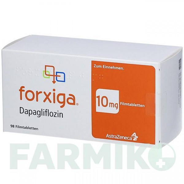 ФОРКСИГА (FORXIGA) 10 мг таблетки 98 шт - Дапаглифлозин ORIFARM