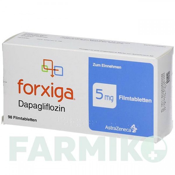 ФОРКСІГА (FORXIGA) 5 мг таблетки 28 шт - Дапагліфлозин ABACUS MEDICINE