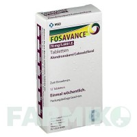 ФОСАВАНС (FOSAVANCE) 70 мг/5600 МО таблетки 12 шт - Алендронова кислота, Колекальциферол ORGANON
