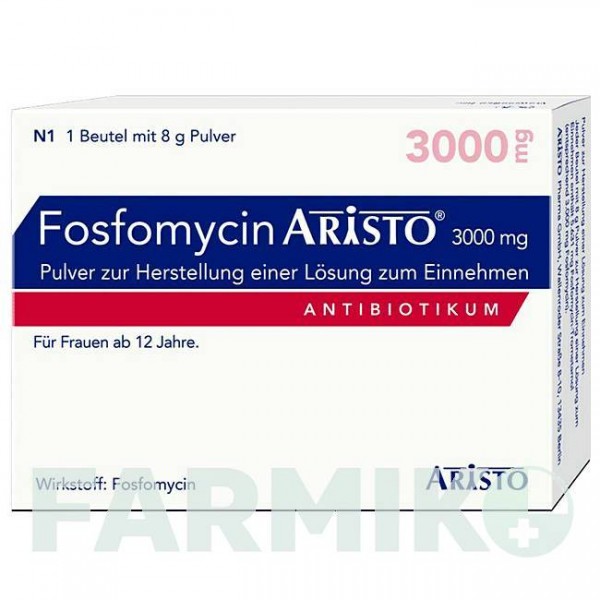 ФОСФОМІЦИН (FOSFOMYCIN) 3000 мг порошок 1 шт - Фосфоміцин ARISTO PHARMA
