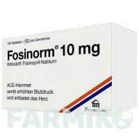 ФОЗИНОРМ (FOSINORM) 10 мг таблетки 100 шт - Фозиноприл DR.GERHARD MANN