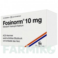 ФОЗИНОРМ (FOSINORM) 10 мг таблетки 100 шт - Фозиноприл DR.GERHARD MANN
