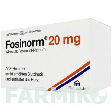 ФОЗИНОРМ (FOSINORM) 20 мг таблетки 100 шт - Фозиноприл DR.GERHARD MANN