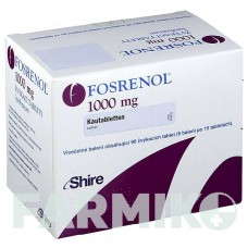 ФОСРЕНОЛ (FOSRENOL) 1000 мг таблетки 90 шт - Лантану (III) карбонат EMRA-MED