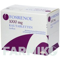ФОСРЕНОЛ (FOSRENOL) 1000 мг таблетки 90 шт - Лантану (III) карбонат TAKEDA
