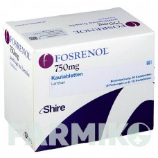 ФОСРЕНОЛ (FOSRENOL) 750 мг таблетки 90 шт - Лантана (III) карбонат DOCPHARM