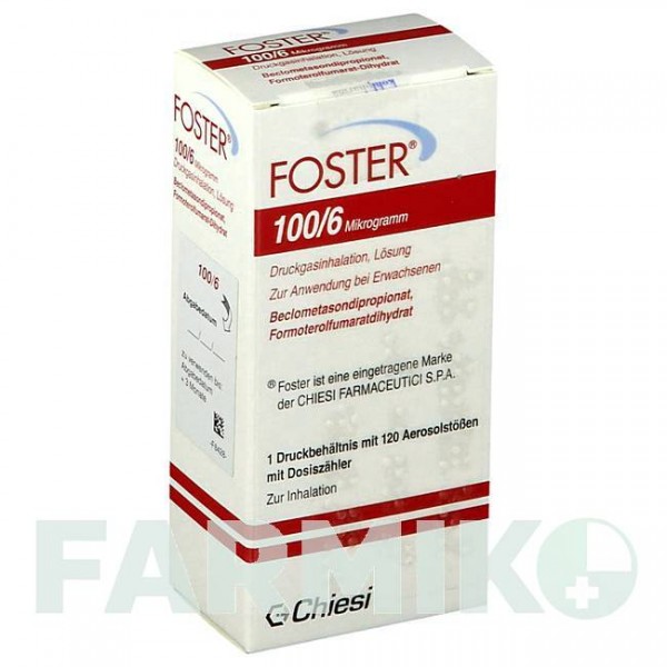 ФОСТЕР (FOSTER) 100/6 мкг 120 доз аерозоль 1 шт - Формотерол, Беклометазон KOHLPHARMA