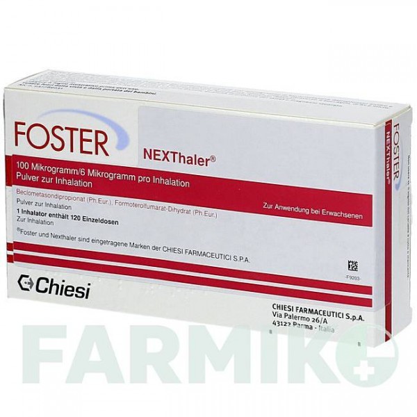 ФОСТЕР (FOSTER) 100/6 мкг 120 доз порошок 1 шт - Формотерол, Беклометазон KOHLPHARMA