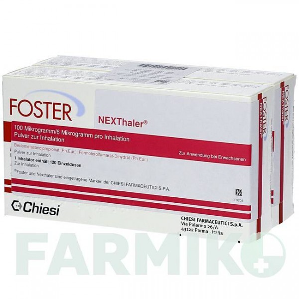 ФОСТЕР (FOSTER) 100/6 мкг 120 доз порошок 2 шт - Формотерол, Беклометазон KOHLPHARMA
