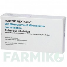 ФОСТЕР (FOSTER) 200/6 мкг 120 доз порошок 1 шт - Формотерол, Беклометазон 2CARE4