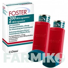 ФОСТЕР (FOSTER) 200/6 мкг 120 доз аэрозоль 2 шт - Формотерол, Беклометазон CHIESI