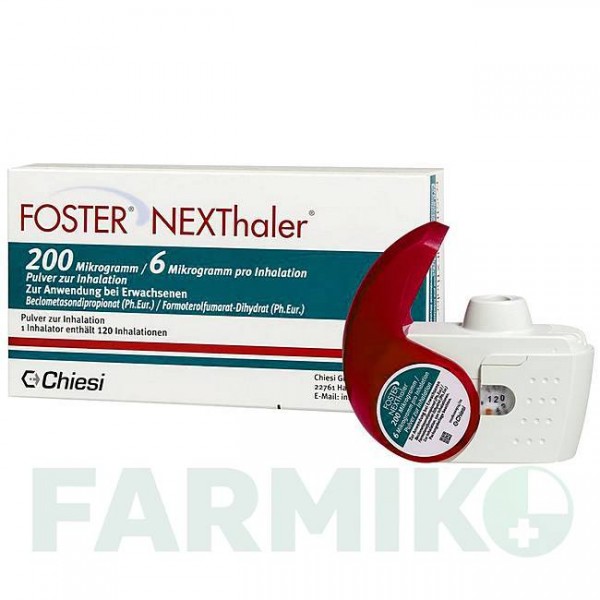 ФОСТЕР (FOSTER) 200/6 мкг 120 доз порошок 1 шт - Формотерол, Беклометазон CHIESI