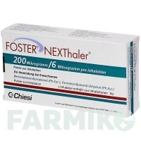 ФОСТЕР (FOSTER) 200/6 мкг 120 доз порошок 1 шт - Формотерол, Беклометазон EMRA-MED